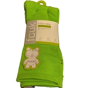 FCUK Men’s Performance 4 Pack Compression Arch Support Crew Socks Shoe Size 6-12